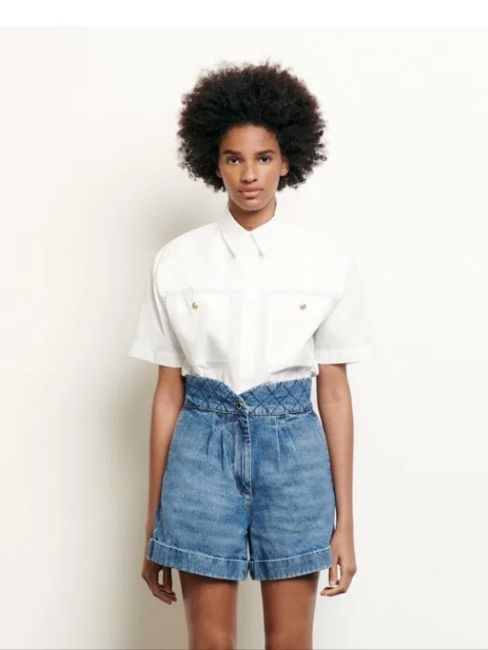 Sandro Paris Designer High Waist Shorts 38/2